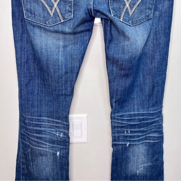 Y2K William Rast Distressed Flare Jeans Size 28 - Picture 9 of 16